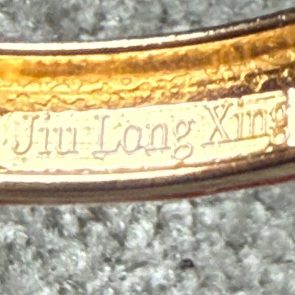 Clamper Style Bracelet Red Color Flower Pattern Accent Multicolor Enamel Painted - Picture 7 of 16